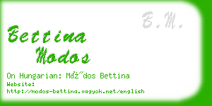 bettina modos business card